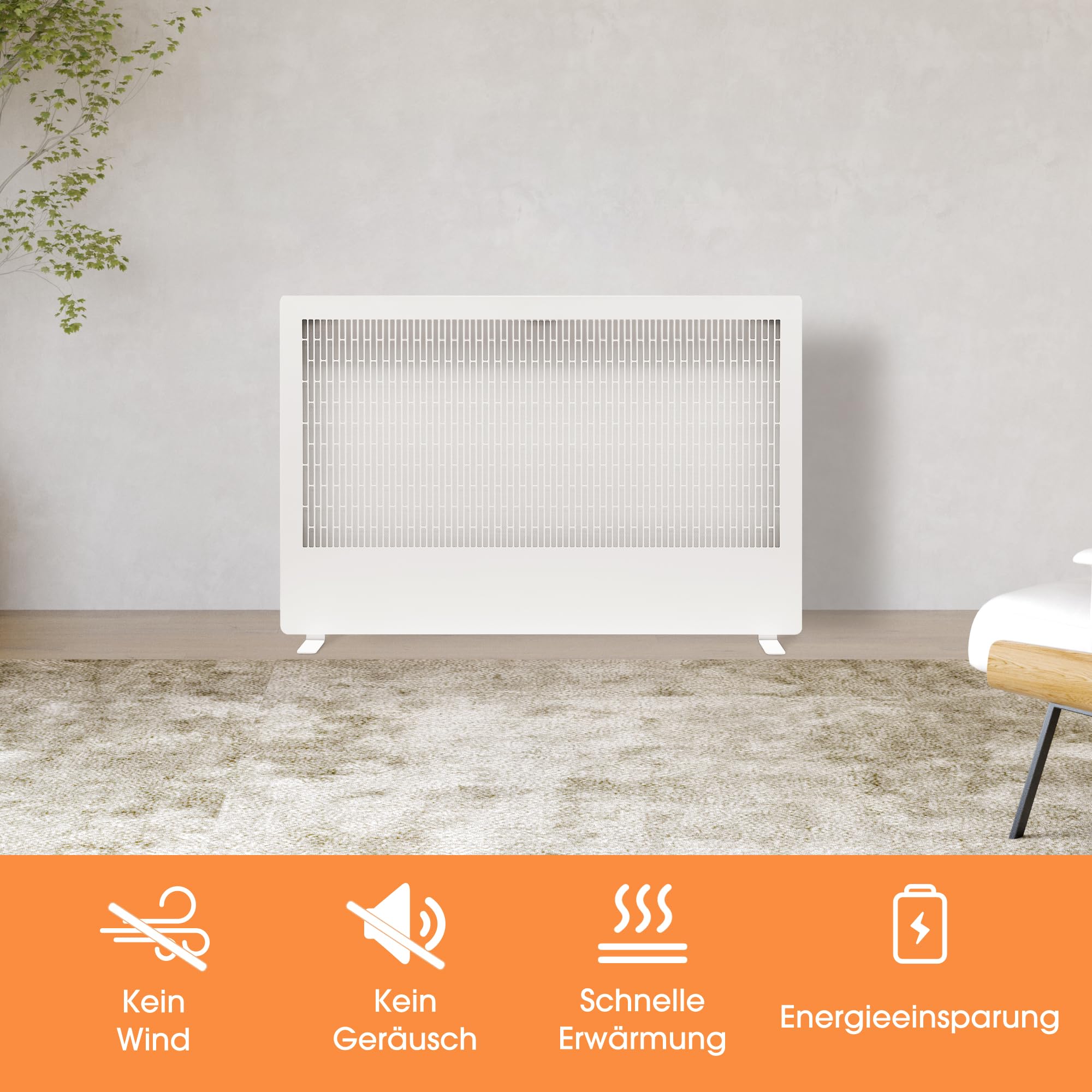 1700W Infrarotheizung Standgerät mit Schutzgitter