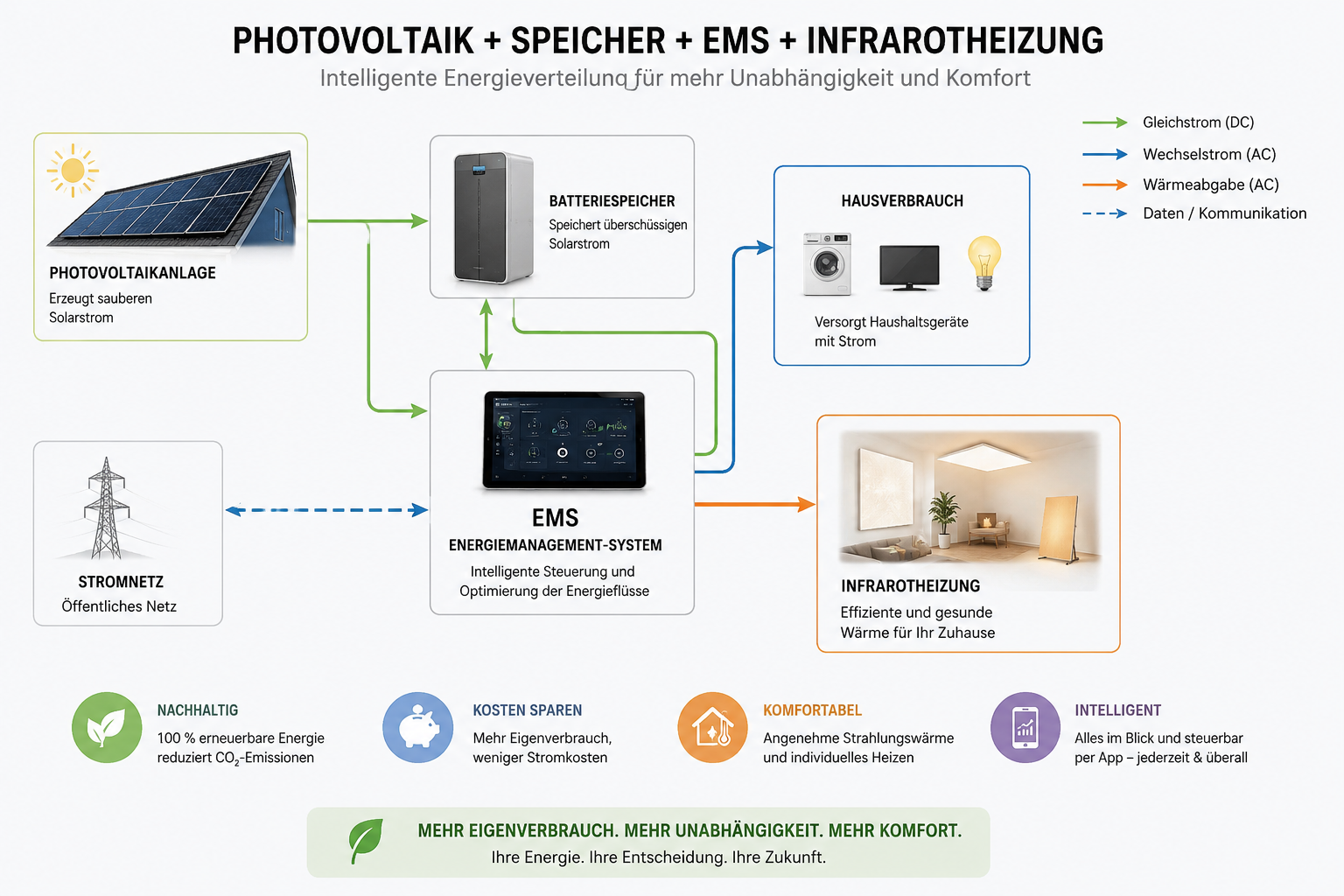 Photovoltaik und Infrarotheizung – Warum diese Kombination die Zukunft des nachhaltigen Heizens ist