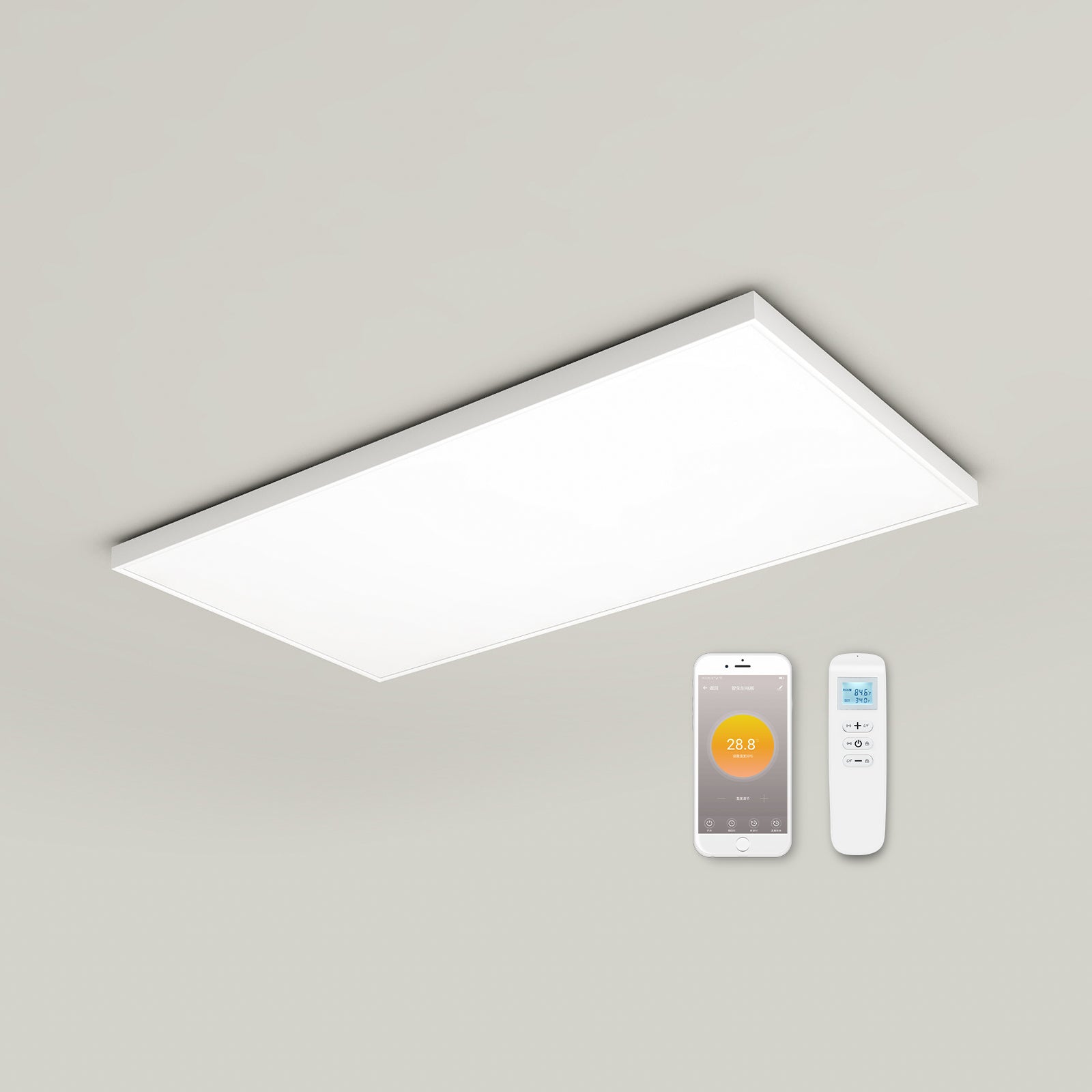 Infrarotheizung Deckenmontage mit Thermostat Fernbedienung Deckenheizung