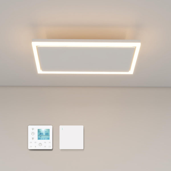Infrarot Deckenheizung mit Thermostat (Optional LED Beleuchtung)