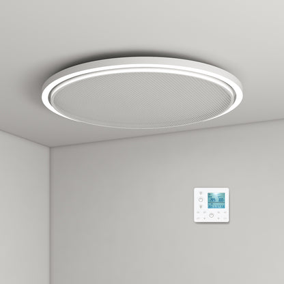 Runde Infrarotheizung mit Thermostat Deckenheizung LED Beleuchtung Licht