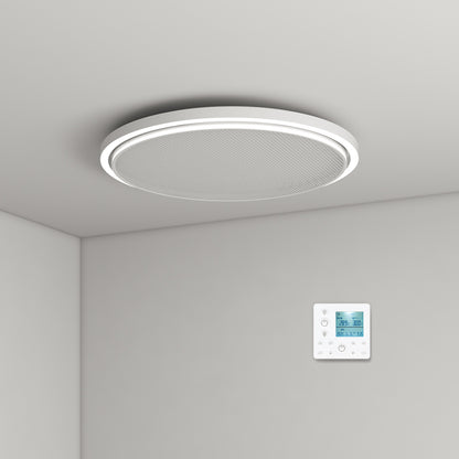 Runde Infrarotheizung mit Thermostat Deckenheizung LED Beleuchtung Licht