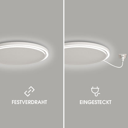Runde Infrarotheizung mit Thermostat Deckenheizung LED Beleuchtung Licht