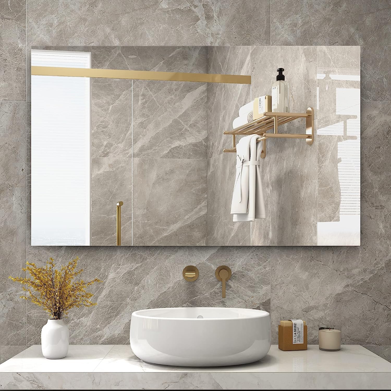 Infrarotheizung spiegel für Badezimmer wandheizung  (optional mit LED Licht)