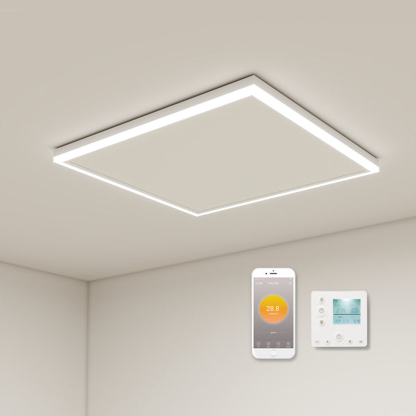 Infrarotheizung mit Thermostat Deckenheizung LED Beleuchtung Licht
