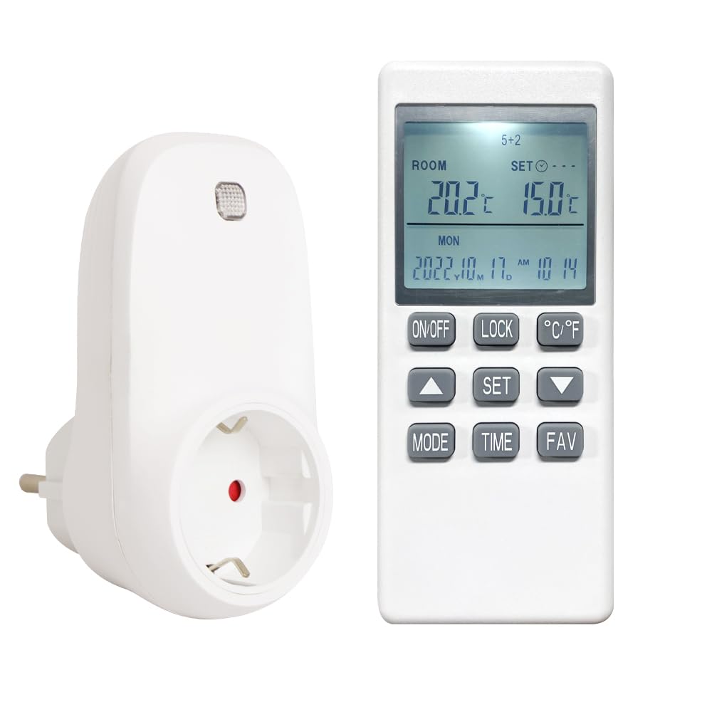 Steckdosenthermostat mit Fernbedienung für Infrarotheizung & Heizgeräte