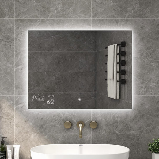 Badezimmer Smart spiegel zur Wandmontage mit LED-Beleuchtung